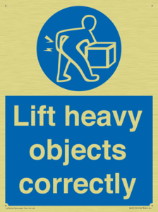 Lift heavy objects correctly